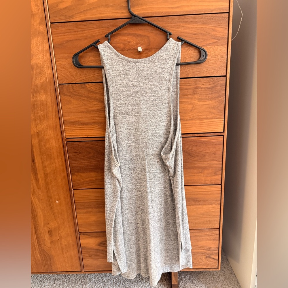 Banana Republic Womens Tank Top Gray Lounge Normcore Streetwear Momcor XL - Picture 2 of 11